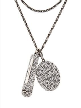 •ALEXANDER MCQUEEN• Pave Wrap Necklace >> Locket/Mirror & “Perfume” Holder NWT